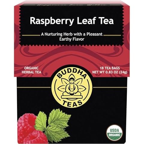Buddha Teas Organic Raspberry Leaf Tea - OU Kosher, USDA Organic, CCOF Organic, 18 Bleach-Free Tea Bags Cover