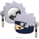 iFace NARUTO - ナルト 疾風伝 アニメフィギュアケース Apple AirTags対応 – シリコン保護キーチェーンカバー[カラビナクリップ付き] – Kakashi