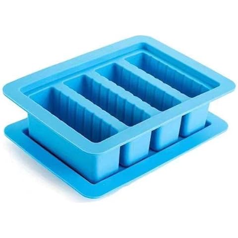 EnjoyHigh Molde de silicona para mantequilla con tapa, antiadherente, azul Cover