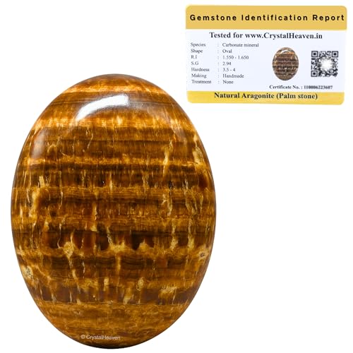 Image of Crystal Heaven Aragonite Palm Pebbles Stones For Anxiety Stress Relief Massage-Aaa Grade Original Healing Gemstone Agate Palm Stone For Yoga Meditation Spiritual Reiki Feng Shui