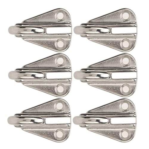 6-teiliger Fenderhaken aus Rostfreiem Stahl mit Robuster Federschnalle, Universell für Schiffsanhänger, Festmachen, Absenken von Seilen, Verankern, Takelage, Betrieb in Großer Höhe