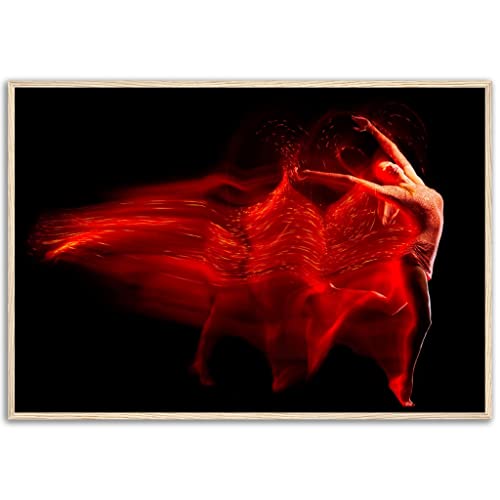 Décoration murale danseuse rouge pour dynamiser un mur blanc vide - 4