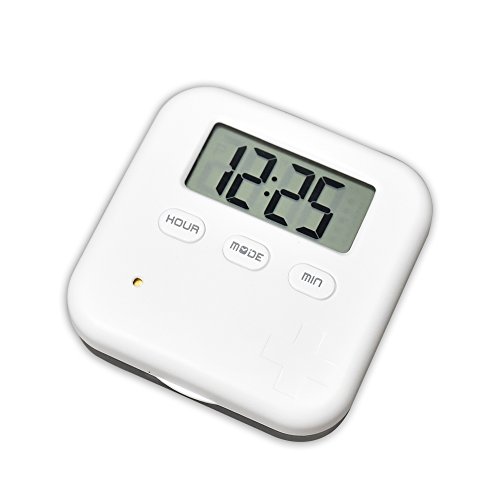 U-Trak Pill Box Alarm Pill Organizer Mini Portable Daily Pill Case with Digital Alarm Clock Reminder 4 Compartments Black