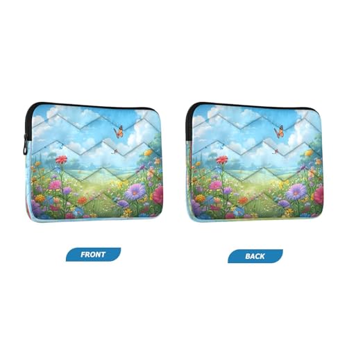 Funda para portátil de 13-14 pulgadas con flores paisaje primavera miniatura 2