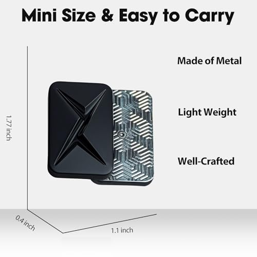 Image of Lightning Infinite Fidget Slider Metal Magnetic Haptic Fidget Toys for Adults Anxiety /ADHD /Stress Relief (Matte Black)