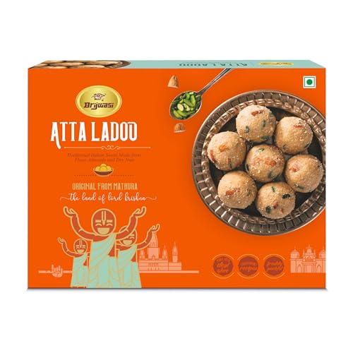 Best Indian Sweets to Make for Festive Guests 90 Brijwasi Atta Ladoo | Traditional Indian Sweet | Dry Fruits | 400...