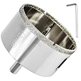 Qjaiune 3 Inch / 75mm Diamond Hole Saw with Pilot Drill Bit,...