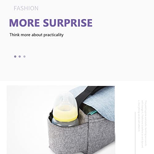 Organizador de saco de carrinho,Saco de viagem para bebé de grande capacidade | 2 porta-copos isolad