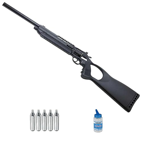 Revólver-Rifle WG Herd Wolf 711 | Pacchetto pistola Airsoft (pallini in PVC). Arma ad aria compressa CO2 calibro 6 mm (potenza: 1 joule)