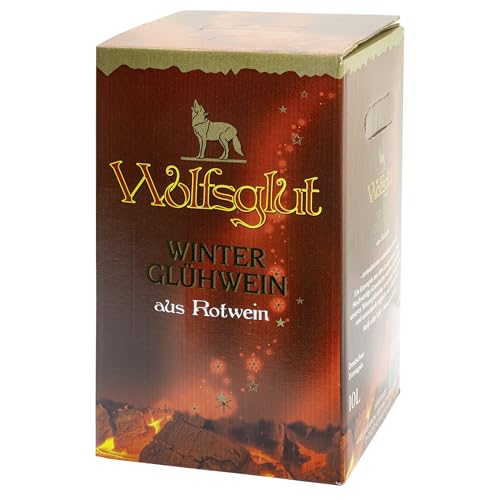 Winterglühwein WOLFSGLUT - Glühwein rot mit winterlichen Aromen nach Vanille Zimt & Früchten ideal für die Winterzeit ein roter Glühwein aus Baden 1 x 10 l Bag-in-Box