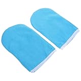 HOMSFOU Paraffinhandüberzüge mit Kettverschluss Wiederverwendbare Paraffinbad Handschuhe für Arthritis und Trockene Hände Beheizte Spa Handwärmer Blau Einheitsgröße