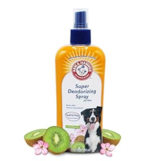 arm & hammer for pets super deodorizing spray for dogs | best odor eliminating spray for all dogs & puppies | arm & hammer baking soda formula with kiwi blossom scent, 8 fl oz - 2 pack (b07ckwd7hz)
