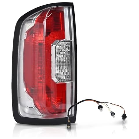 CNNELL Tail Light Left Driver Side Compatible with GMC Canyon 2015-2022 (submodel: Terrain, Denali, Base, SL, SLE, SLT) Red/Clear 84916709 GM2800273 Cover