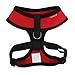 Puppia Soft Dog Harness No Choke Over-The-Head Triple Layered Breathable Mesh Adjustable Chest Belt and Quick-Release Buckle, Red, Small