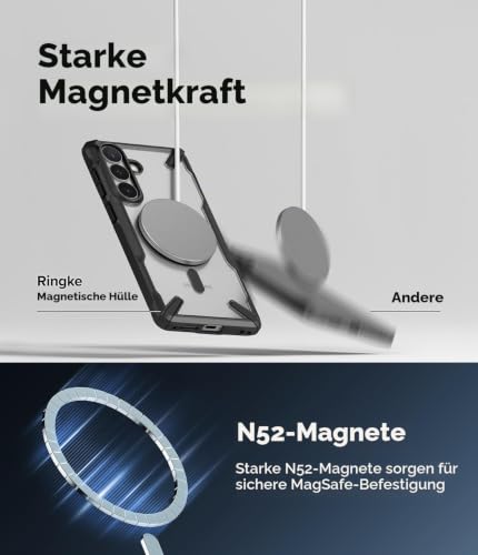 Ringke für Samsung Galaxy S26 Plus Hülle, Fusion-X Magnetic - Black – Ansicht 4