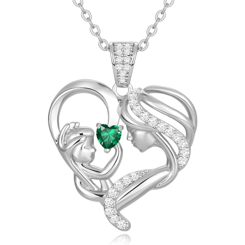 Collier cœur d'amour mère et enfant, le cadeau émotionnel en argent pour sa maman