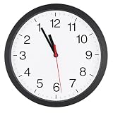 Backwards Clock 8" | Funny Prank Wall Clock Runs Backwards Quartz | Counter Clockwise Reverse Clocks | Battery Operated Ticking Backward Running Clocks | White | 8 Inch | 1 AA Battery (Not Included)