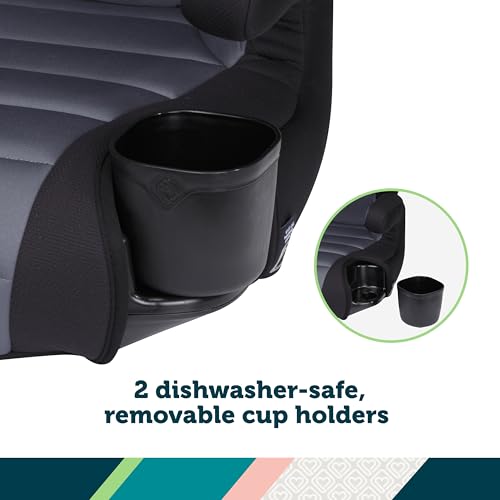 Safety 1st Grow and Go 2-in-1 Booster Car Seat with ComfortWings, Converts High-Back to Backless, 19" Wide, Slim Design, Lightweight, Foldable, Easy-Clean, Cup Holders, 40-100 lbs, Sea Serpent - image 3