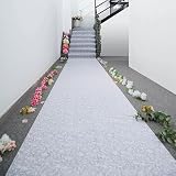 Efavormart 3ft x 100ft White Floral Lace Aisle Runner, Long Decorative Lace Carpet for Wedding Ceremonies, Banquets, and Church Events