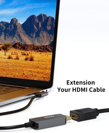 HDMI to DVI Cable, CableCreation 15cm HDMI Female to DVI(24+1) Male Bi-direction Adapter Cable, DVI Male to HDMI Female Video Adapter, Support 1080P for PS4,HDTV, Display, Monitor, Projector