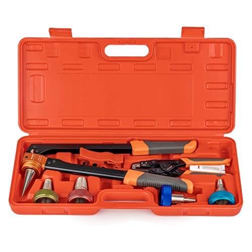 Icrimp Manual Expanding Tool Kit With Auto-Rotation Expansion Heads For 3/8,1/2,3/4&1 Inch Propex,Wirsbo F1960 Standard Fittings #TOP19