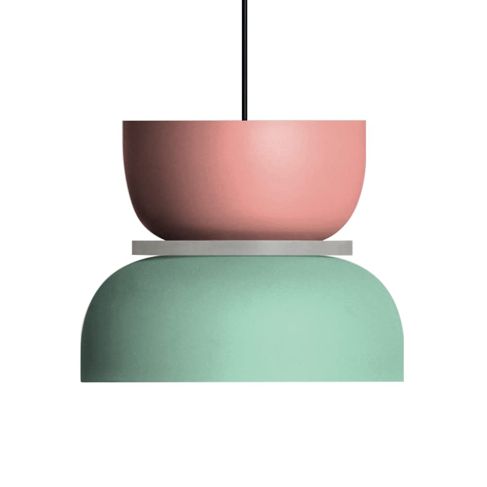 TPWEWRX Nordic Modern Macaron Pendant Light Fixtures Creative Ceiling Hanging Light Art Deco Pendant Lighting Chandelier for Restaurant Cafe Kitchen Island Living Room Bedroom (F)