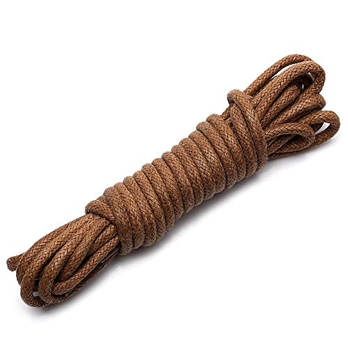 rismart Fuerte Cordones - 3 mm Redondo - Ideal Para el Vestido, Para caminar y Excursionismo Botas de Zapatos P01,Marrón (1 pares),100 cm
