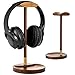 Plehood Headphone Stand für Schreibtisch, massiver Holz Gaming-Headset-Ständer, Holz-Headphone-Halter mit Stauraum für AirPods Max und mehr