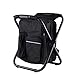 Nadalan al aire libre sillas plegables mochila de pesca silla portátil, taburete, silla plegable de camping con doble capa tela de Oxford bolsa térmica para la pesca, Playa, Camping, casa y viaje