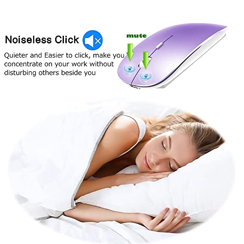 Image of Bluetooth Mouse for MacBook pro /MacBook air /iPad /Laptop /iMac /pc, Wireless Mouse for MacBook pro MacBook Air /iMac /Laptop /Notebook /pc (BT /A Blue-Pink)