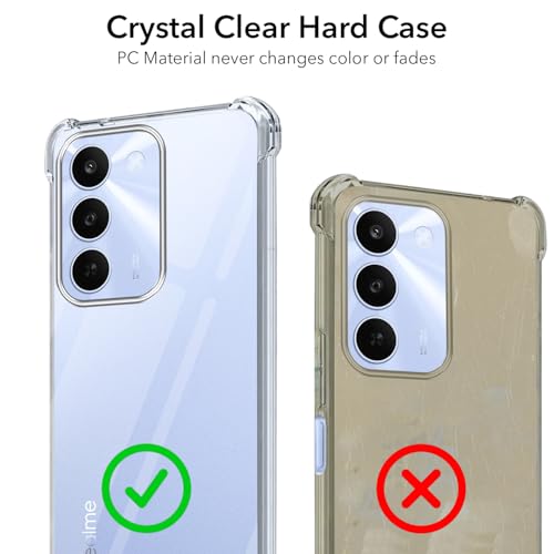 Image of Jkobi Shockproof Crystal-Clear Back Cover for Realme C83 5G (Anti Yellow Case | Drop & Camera Protection | Hard Polycarbonate)