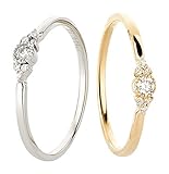Ardeo Aurum Damenring aus 375 Gold Gelbgold mit 0,08 ct Diamanten Brillant in verzierter Zargenfassung Verlobungsring Gr. 58