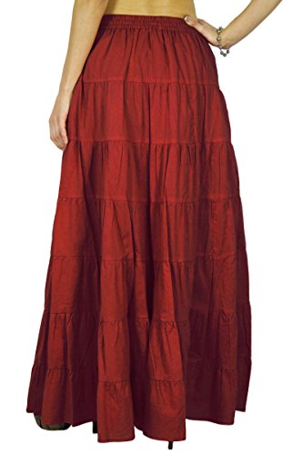 Women's Summer Cotton Skirt Ethnic Design Drawstring Waist2