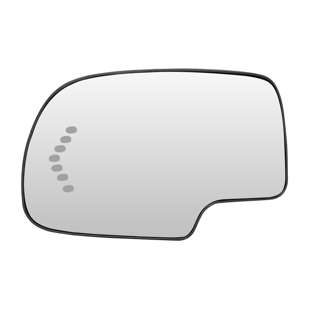 8sanlione Driver Left Side Heated Mirror Glass Replacement, Automotive Signal Exterior Left Mirror Replace # 88944391, Auto Rear View Glass, Car Accessories for 2003-2007 Most Vehicles
