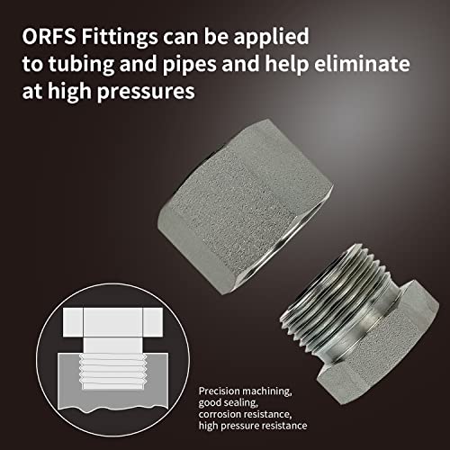 Pikwo 160 PC JIC and ORFS Master Industrial Hydraulic Cap and Plug Hose Tube and Pipe Fitting Kit Cap and Plug Kit Precision Threading in ORFS and 37° Dash Sizes 4 6 8 10 12 16