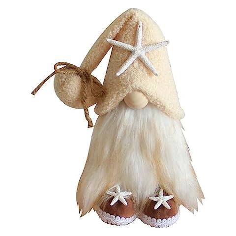 Bnibol 1PCS Whtie Home Gnomes Decoration, Starfish Plush Standing Doll, Perfect for Interior Decoration or Gifts for Family, Friends, Colleagues (Starfish) Cover