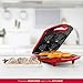 Holstein Housewares 4-Section Heart Shaped Waffle Maker, Non-Stick Waffle Iron, Mini Waffle Maker for Kids, Non-Toxic Coating, Easy to Clean, Makes 4 Heart-Shaped Waffles in Minutes, Red
