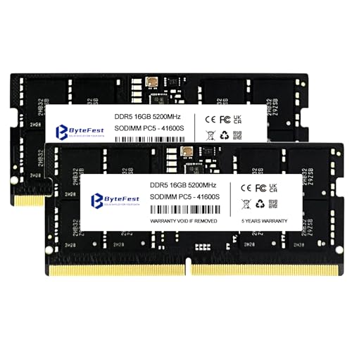 Amazon.co.jp: ByteFest DDR5 RAM 32GB (2x16GB) 5200MHz PC5-41600