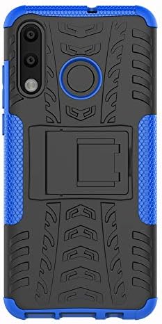 Yiakeng Huawei P30 Lite Case, P30 Lite New Edition Case, Double Layer Shockproof Slim Drop Full Body Protection With Kickstand For Huawei P30 Lite Phone Case (Blue)