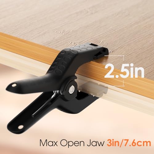 Image of Backdrop Clamps Clips - 6in - Large Spring Clamps for Backdrop Stand, 6 Pack Heavy Duty Plastic Muslin Photo Clamp for Photography Photobooth, Balloon Arch, Woodworking