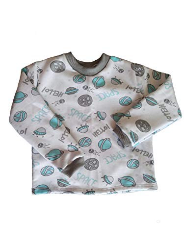 Pijama inverno infantil menino moletinho flanelado estampa espacial 0 a 4 anos - Gérbya (1)