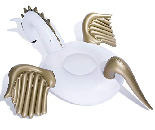 Image of Jasonwell Giant Inflatable Flamingo Swan Pegasus Pool Float Summer Beach Swimming Pool Floatie Lounge Floating Raft Outdoor Party Decorations Toys for Adults