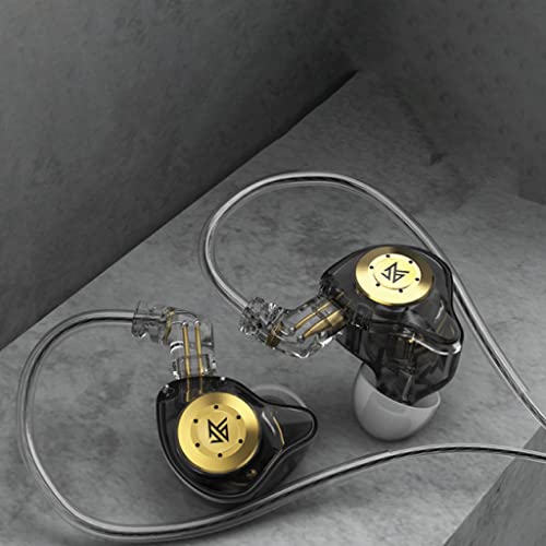 Image of Concept Kart KZ EDX Pro IEM Earphone, Dual Magnetic Dynamic Driver, Ergonomic Fit, Balanced Sound with Punchy Bass, 5N OFC 2Pin Detachable Cable, 3.5mm Compatible (Black, with Mic)