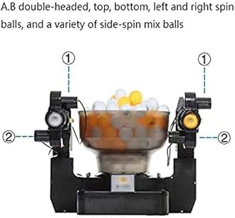 Ping Pong Robot, Professional Double-Head Table Tennis Ball Machine Ping Pong Robot Automatic Shooting Server Pitching Machine,Table Tennis Robots Automatic Ball Machine For Training,Collector88