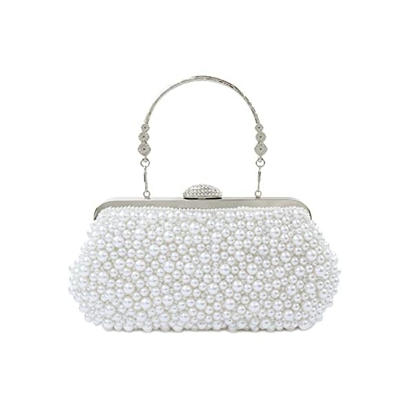 Women Pearl Clutch Pearl Beaded Purse and Clutch Elegant Formal Evening Bag Party Bridal Handbags