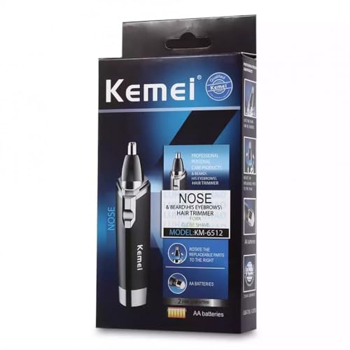 KEMEI Aparador de Pelos Elétrico Original KM-6512 para Trimming do Nariz, Unissex, todos os idades
