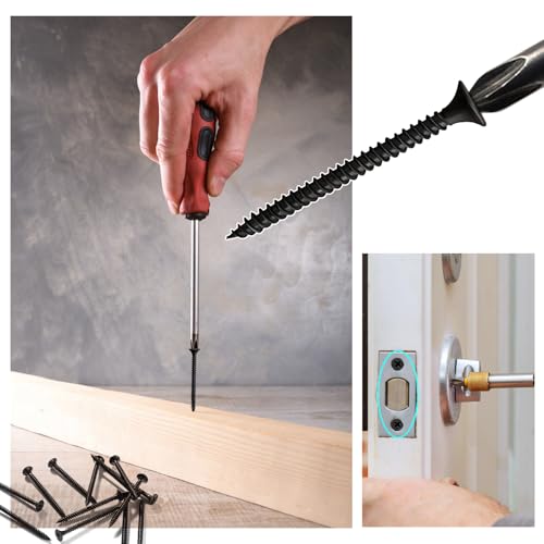 VooGenzek 60 PCS M3.5 * 50 mm Coarse Thread Point Drywall Screws, Phillips Countersunk, Plasterboard Wood Screw, for Wood Black - Image 4
