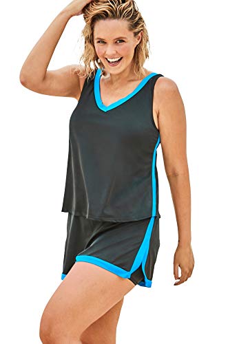 Swim 365 Women's Plus Size 2-Piece Swim Skirtini Set4