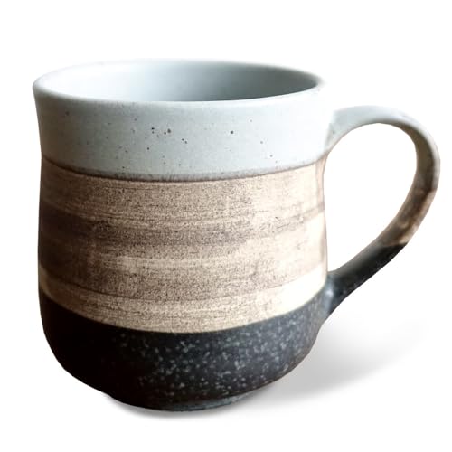 マグカップ おしゃれ 美濃焼 カフェ 渋い 大人かっこいい コーヒーカップ 陶器 かわいい 日本製 300ml 素焼き 焼き物 コップ 青 ブルー 灰色 グレー 人気 (渋マグ・グレー)