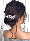 Pinzas de pelo de perlas de 10 cm de longitud, esta diadema de boda es adecuada para novias y damas de honor, especialmente para cabello largo y grueso para mujeres y niñas.